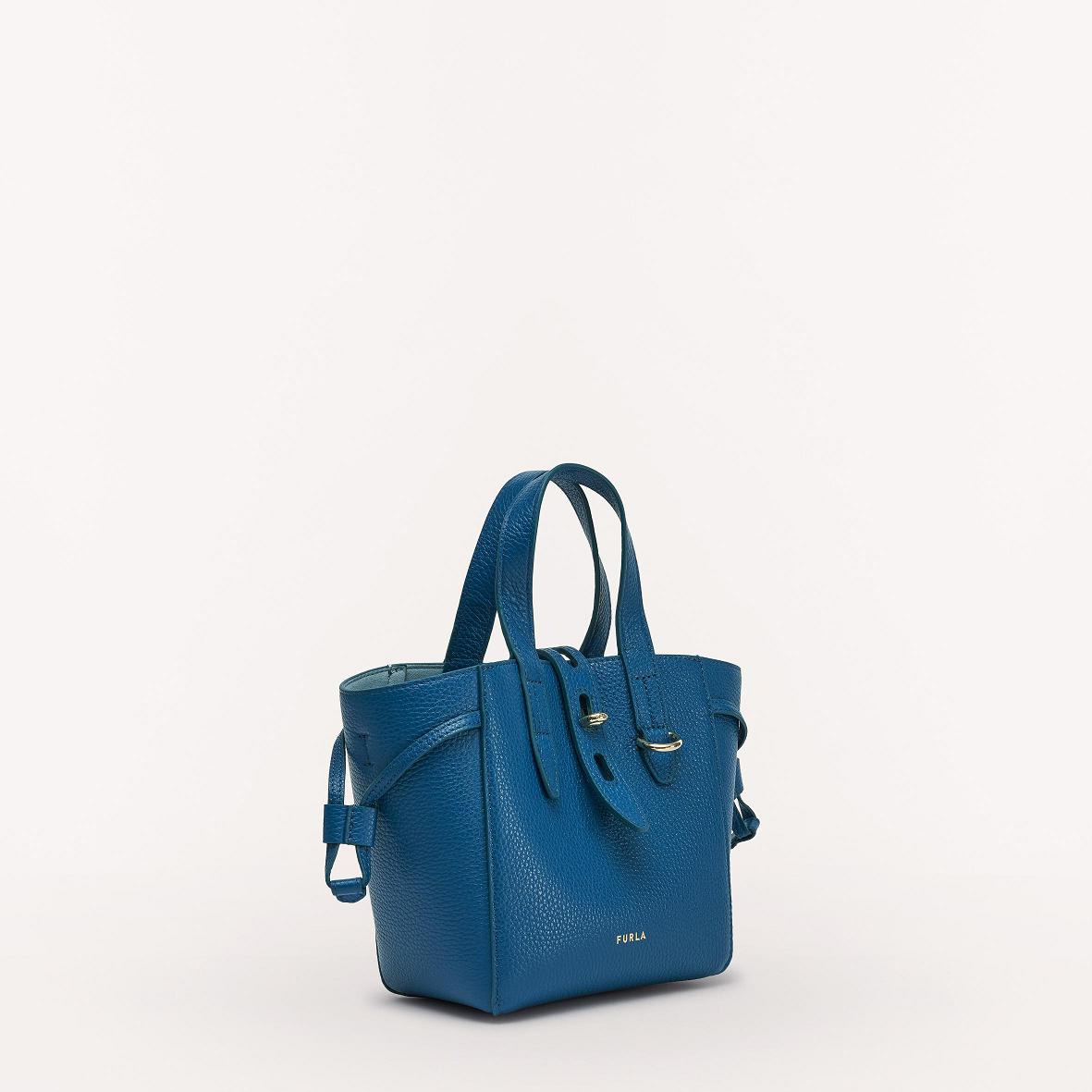 Furla Net Handbags Blue Women South Africa QY7309586